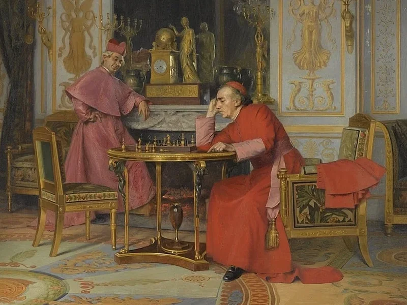 1854-Henri Adolphe Laissement - Partita a scacchi